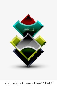 Geometric shapes abstract background. Vector
