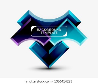 Geometric shapes abstract background. Vector