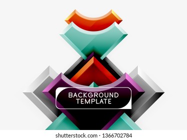 Geometrische Formen abstrakter Hintergrund. Vektorgrafik