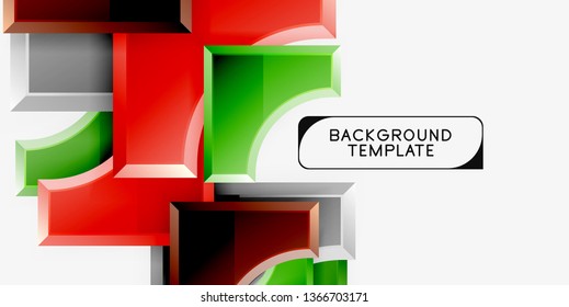 Geometric shapes abstract background. Vector