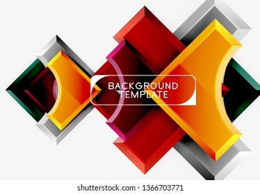 Geometric shapes abstract background. Vector