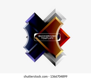 Geometric shapes abstract background. Vector