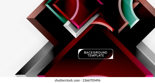 Geometric shapes abstract background. Vector