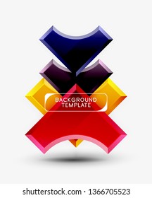Geometric shapes abstract background. Vector