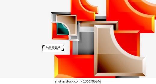 Fondo abstracto de formas geométricas. Vector