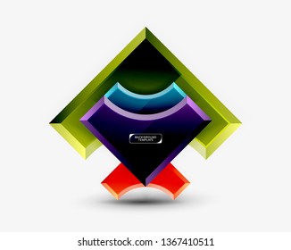 Geometric shapes abstract background. Vector