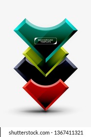 Geometric shapes abstract background. Vector