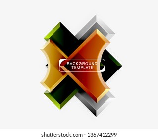 Geometric shapes abstract background. Vector