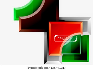 Geometric shapes abstract background. Vector