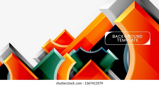 Geometric shapes abstract background. Vector