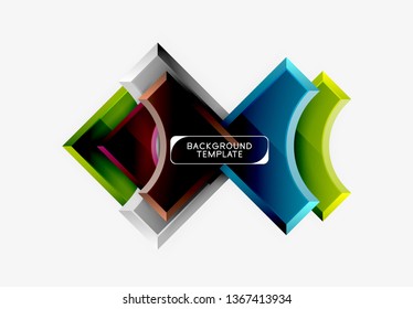 Geometric shapes abstract background. Vector