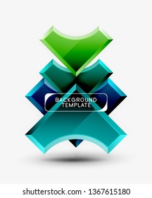 Geometric shapes abstract background. Vector