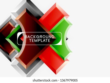 Geometric shapes abstract background. Vector