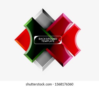 Geometric shapes abstract background. Vector