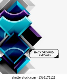 Geometric shapes abstract background. Vector