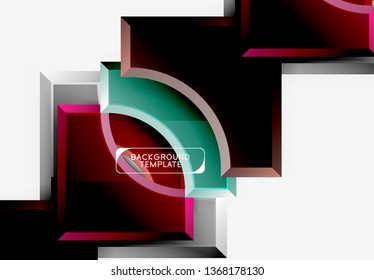 Geometric shapes abstract background. Vector