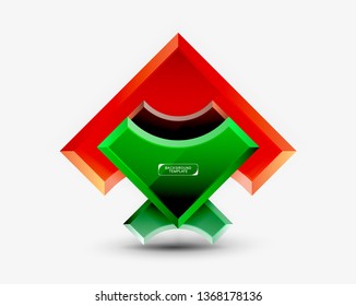 Geometric shapes abstract background. Vector