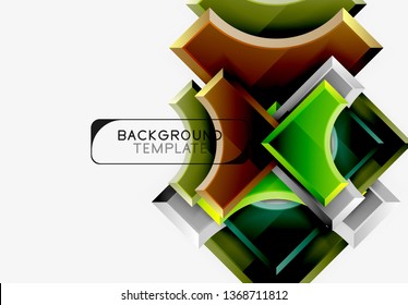 Geometric shapes abstract background. Vector
