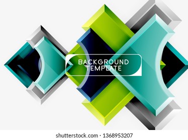 Geometric shapes abstract background. Vector