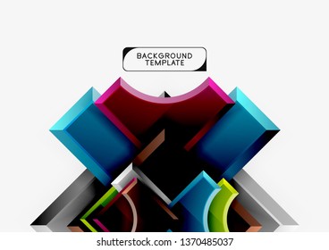Geometric shapes abstract background. Vector