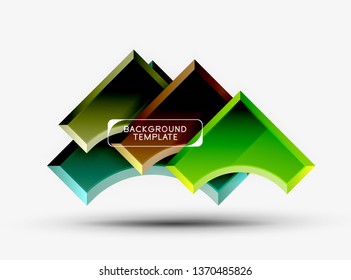 Geometric shapes abstract background. Vector