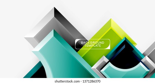 Geometric shapes abstract background. Vector
