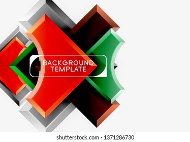 Geometric shapes abstract background. Vector