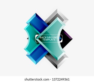 Geometric shapes abstract background. Vector