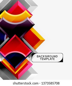 Geometric shapes abstract background. Vector