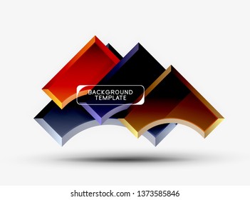 Geometric shapes abstract background. Vector