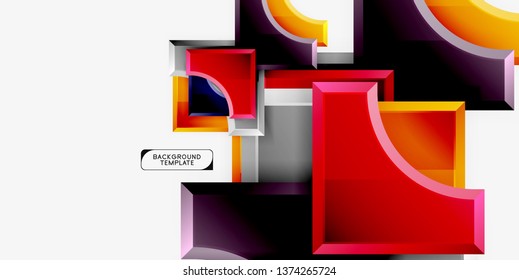 Geometric shapes abstract background. Vector