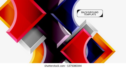 Fondo abstracto de formas geométricas. Vector