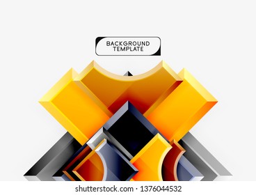Geometric shapes abstract background. Vector
