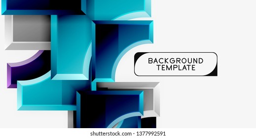 Geometric shapes abstract background. Vector