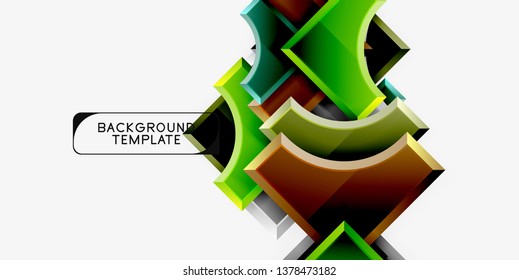 Geometric shapes abstract background. Vector