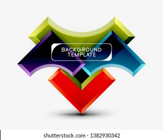 Geometric shapes abstract background. Vector