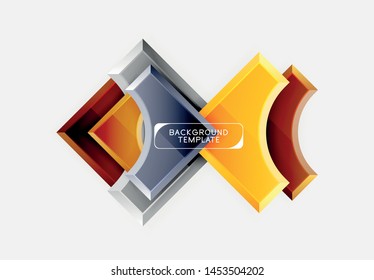 Fondo abstracto de formas geométricas. Vector