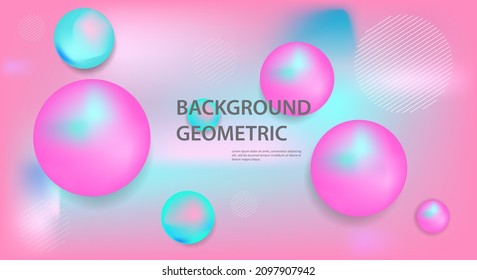 Geometric shapes abstract banner background. Beuty colors