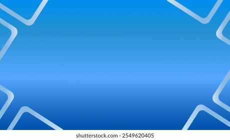 Geometric shapes abstract blue background with stripes vector.