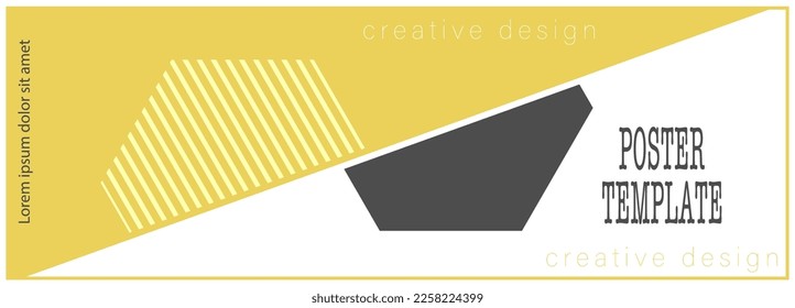 Geometric shapes in an abstract combination. Design of a poster, banner, poster, cover or postcard. Corporate style layout. The idea of the interior, prints and decorations. Layout for creative design