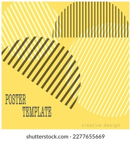 Geometric shapes in an abstract combination. Design of a poster, banner, poster, cover or postcard. Corporate style layout. The idea of the interior, prints and decorations. Layout for creative design