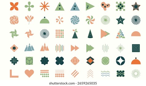 Geometrische Formen Abstrakte Kompositionsgrafik