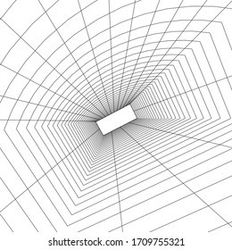 Geometric shapes in abstract stripes pattern Shows the movement of modern buildings. Vector illustration