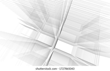 Geometric shapes in abstract stripes pattern Shows the movement of modern buildings. Vector illustration