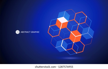 Geometric shapes accumulated from the abstract graphics.