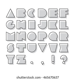 geometric shapes alphabet