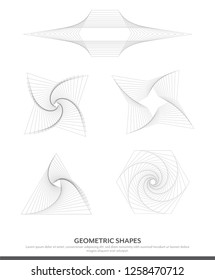 Geometric shapes art, lines, geometric icons 