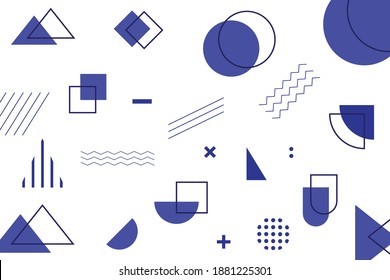 Geometrisches Formen-Hintergrunddesign mit blauer Farbe