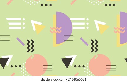 Geometric shapes background in flat design.