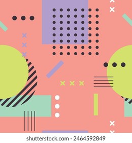 Geometric shapes background in flat design.
